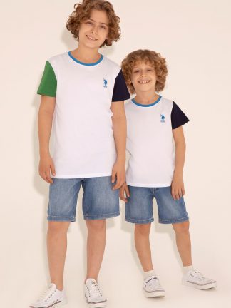 شلوارک پسرانه آبی یو اس پولو