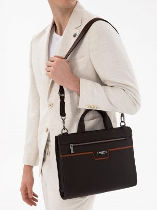 کیف مردانه قهوه ای پیرکاردین