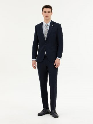 کت و شلوار مردانه سرمه ای پیرکاردین