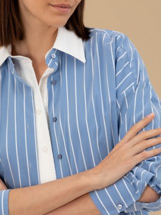 شومیز زنانه آبی پیرکاردین