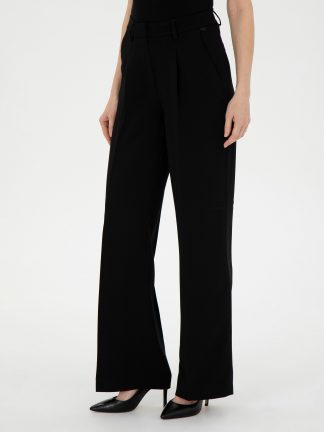 شلوار پارچه ای زنانه مشکی پیرکاردین