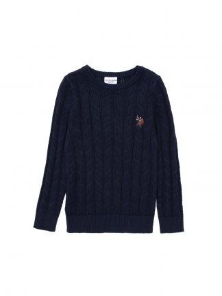 پلیور پسرانه سرمه ای یو اس پولو