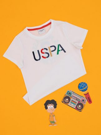 تی شرت پسرانه سفید یو اس پولو