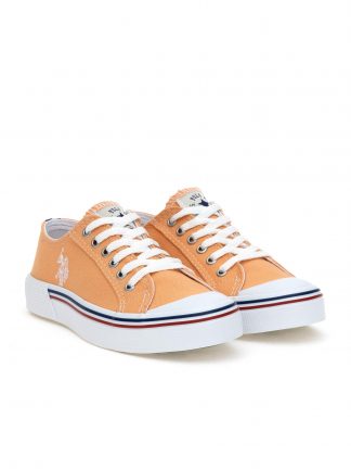 کفش کتانی و اسپرت زنانه خربزه ای یو اس پولو