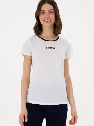 تیشرت زنانه سفید یو اس پولو