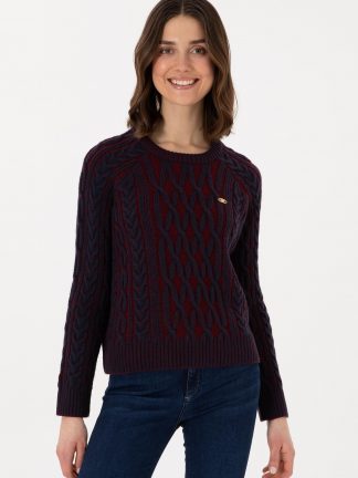 پلیور زنانه سرمه ای یو اس پولو