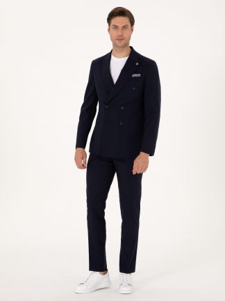 کت و شلوار مردانه سرمه ای پیرکاردین