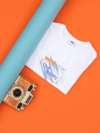 تی شرت پسرانه سفید یو اس پولو