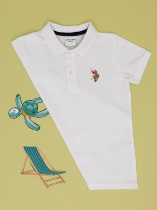 تی شرت پسرانه سفید یو اس پولو