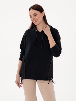 هودی زنانه مشکی پیرکاردین