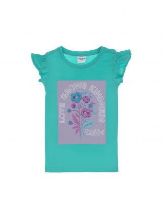 تی شرت دخترانه نعنایی یو اس پولو