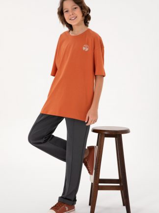 شلوار راحتی پسرانه خاکستری تیره یو اس پولو