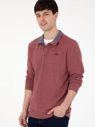 سویشرت مردانه زرشکی یو اس پولو