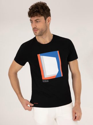 تی شرت مردانه مشکی پیرکاردین