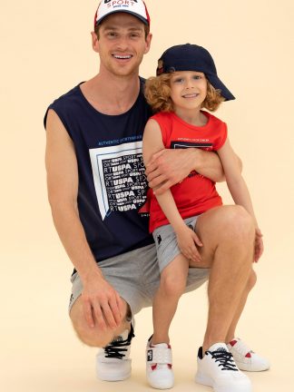 تی شرت پسرانه قرمز یو اس پولو