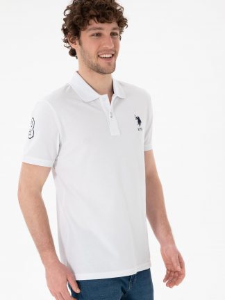 پولوشرت مردانه سفید یو اس پولو