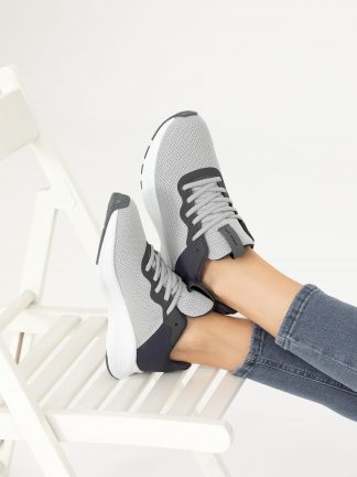 کفش کتانی و اسپرت زنانه خاکستری پیرکاردین