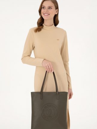 کیف زنانه خاکی روشن یو اس پولو