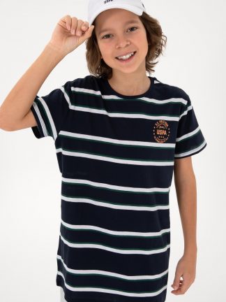 تی شرت پسرانه سرمه ای یو اس پولو