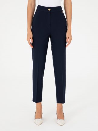 شلوار پارچه ای زنانه سرمه ای پیرکاردین