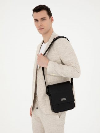 کیف مسنجر مردانه مشکی پیرکاردین