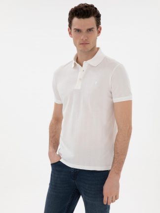 پولوشرت مردانه سفید پیرکاردین