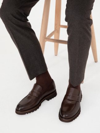 کفش روزمره مردانه قهوه ای پیرکاردین