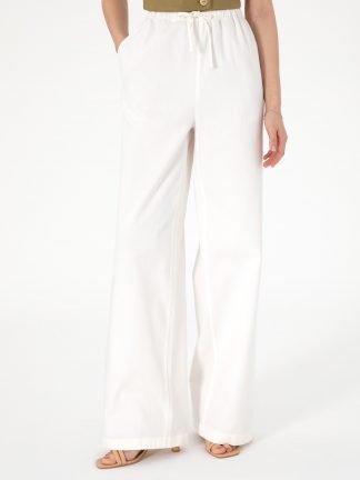 شلوار پارچه ای زنانه سفید پیرکاردین