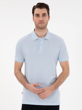 پولوشرت مردانه آبی روشن پیرکاردین