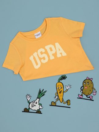 تی شرت دخترانه خربزه ای یو اس پولو
