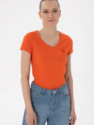 تیشرت زنانه گل انار یو اس پولو