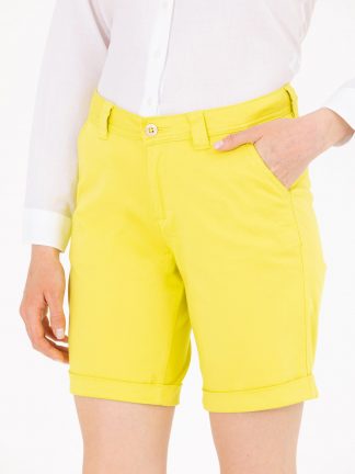 شلوارک زنانه زرد روشن یو اس پولو