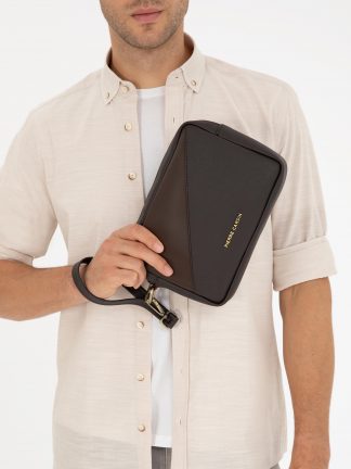 کیف مردانه قهوه ای پیرکاردین