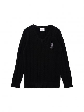 پلیور پسرانه مشکی یو اس پولو