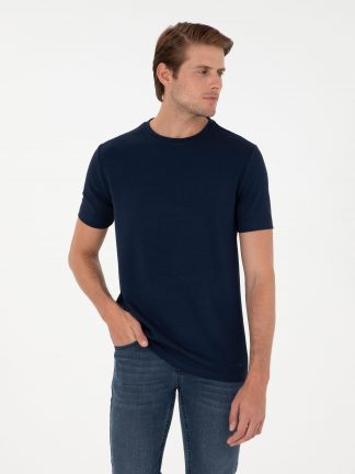 تی شرت مردانه سرمه ای پیرکاردین