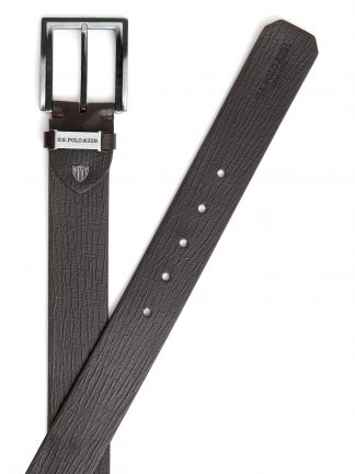 کمربند مردانه قهوه ای یو اس پولو