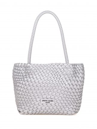 کیف دوشی زنانه نقره ای پیرکاردین