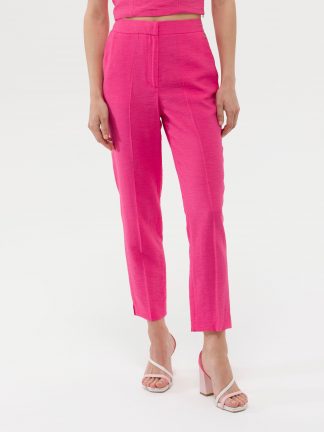 شلوار پارچه ای زنانه صورتی روشن پیرکاردین