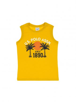تی شرت پسرانه زرد یو اس پولو