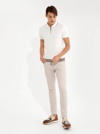 شلوار کتان مردانه بژ پیرکاردین