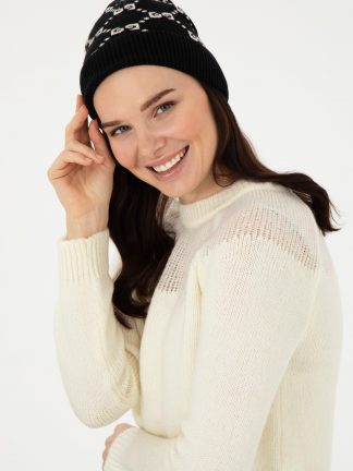 کلاه بافت زنانه مشکی پیرکاردین