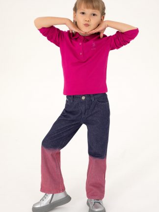 سویشرت دخترانه صورتی روشن یو اس پولو