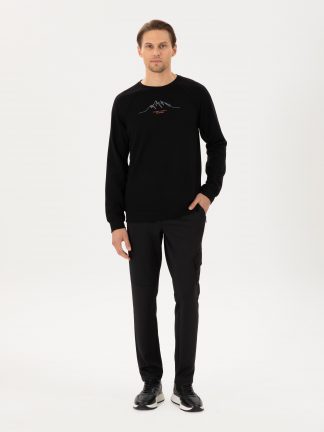 شلوار راحتی مردانه مشکی پیرکاردین