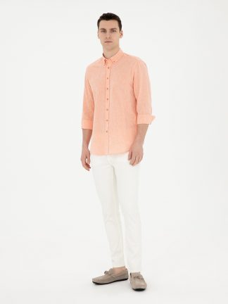 شلوار جین جذب مردانه بژ پیرکاردین