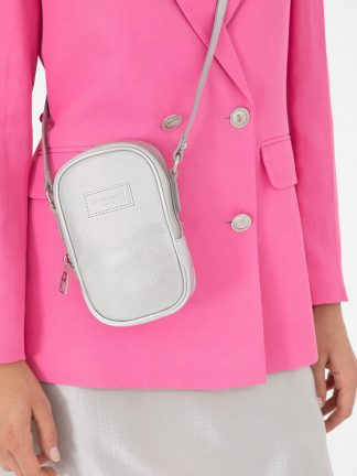 کیف دوشی زنانه نقره ای پیرکاردین