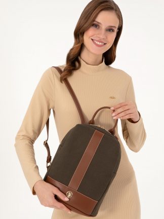 کوله پشتی زنانه خاکی روشن یو اس پولو