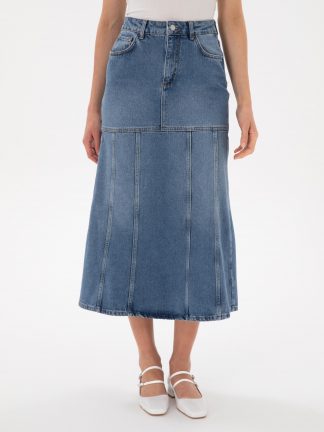 دامن جین آبی پیرکاردین