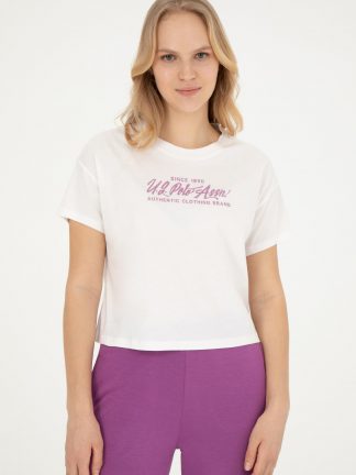 تیشرت زنانه بژ یو اس پولو