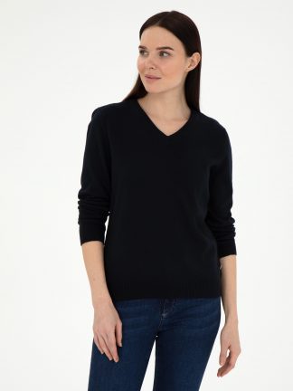 پلیور زنانه سرمه ای پیرکاردین