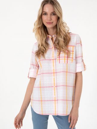 شومیز زنانه صورتی تیره یو اس پولو